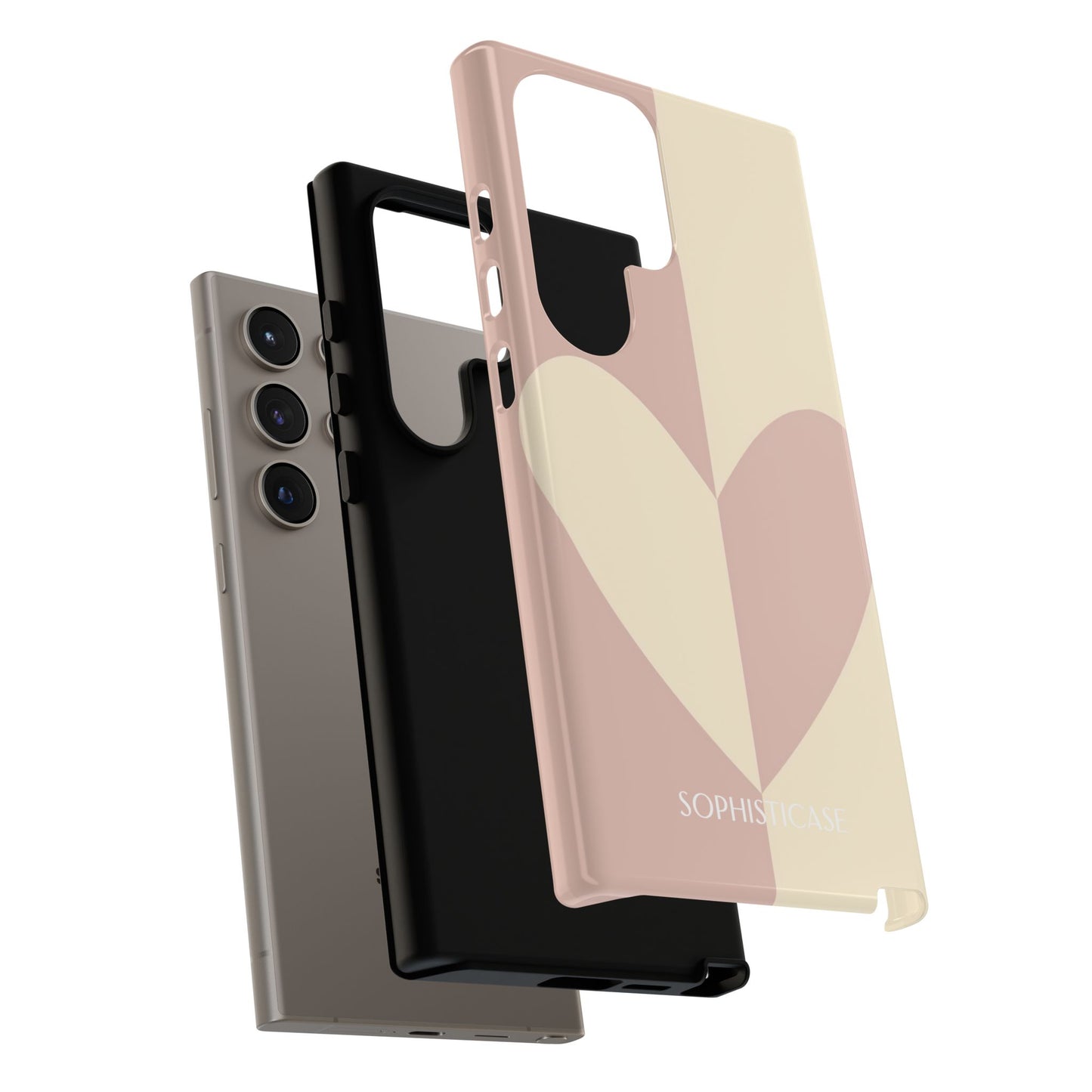 Be Mine in Brown and Beige - Drop Proof Phone Case for Samsung Galaxy