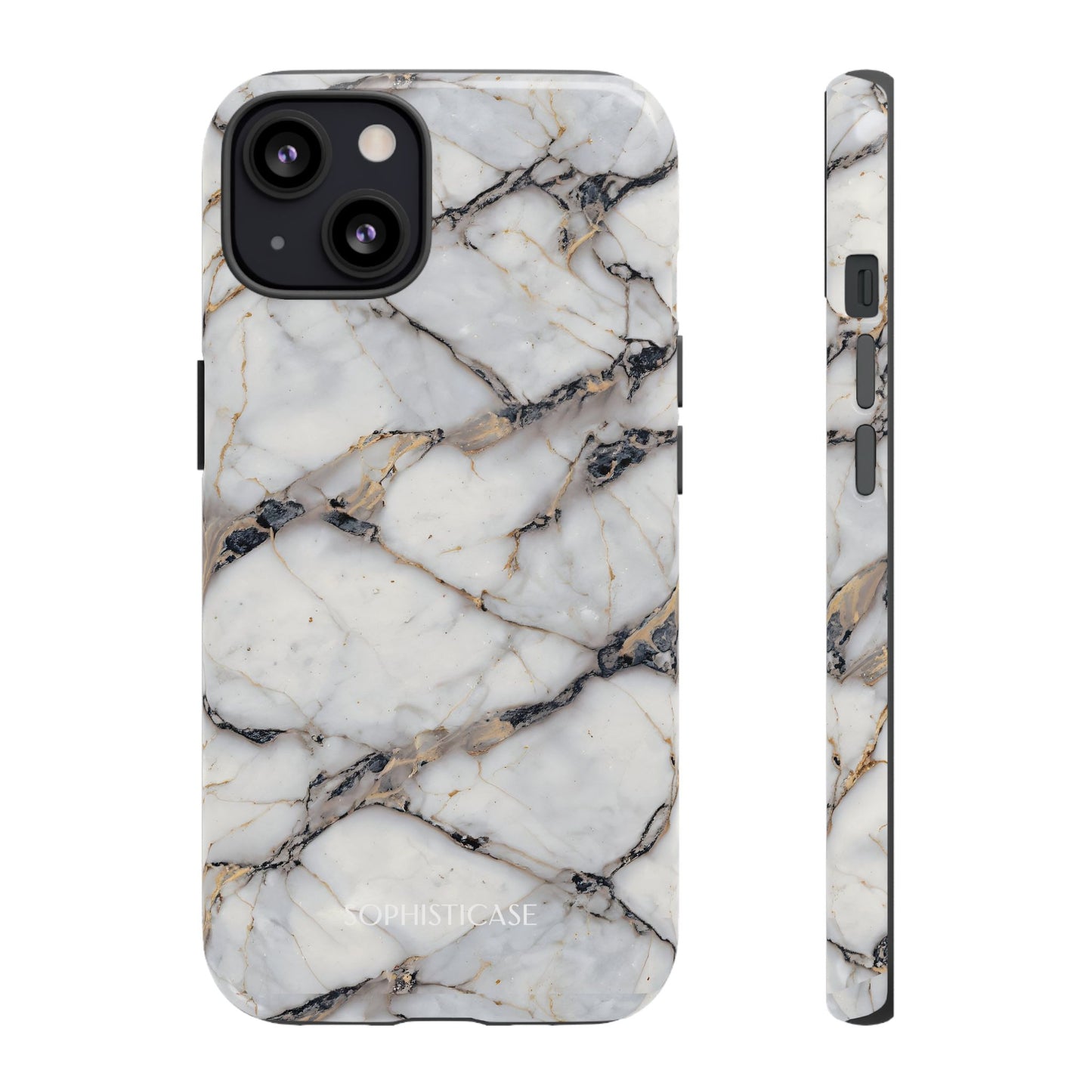 Marble Opulence in Cracked Beige - iPhone Case, Samsung Galaxy Case, Google Pixel Case