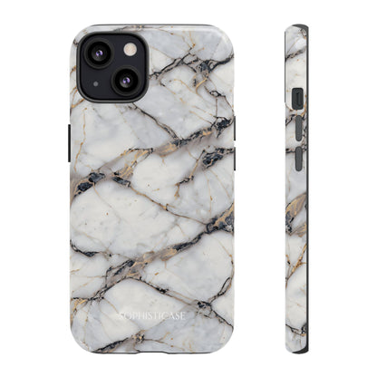 Marble Opulence in Cracked Beige - iPhone Case, Samsung Galaxy Case, Google Pixel Case