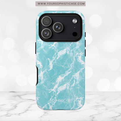 Marble Crush in Aqua - Tough Phone Case