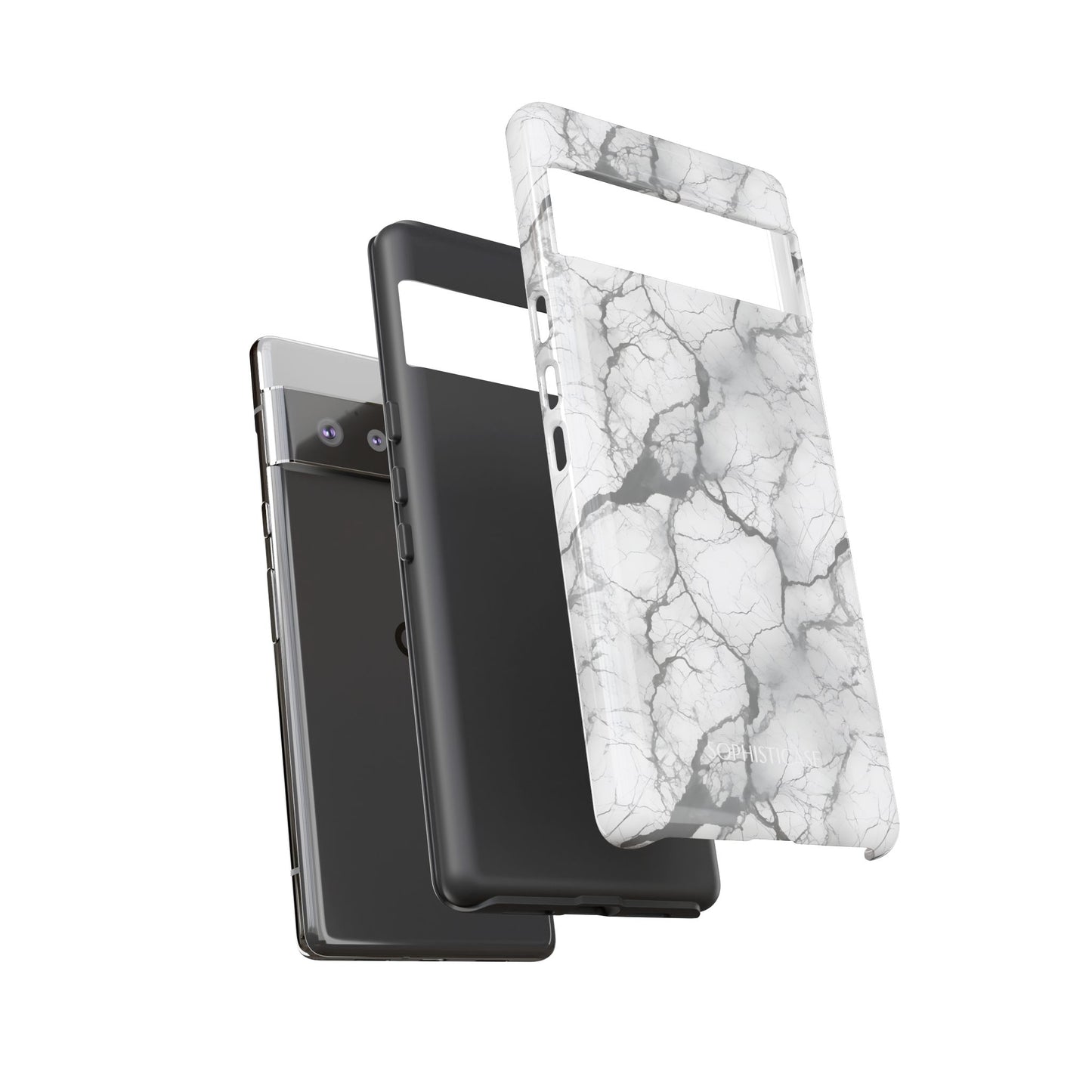 Marble Opulence in Charcoal Grey - Tough Phone Case