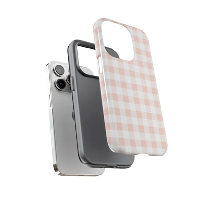 Gingham in Neutral Beige - iPhone Magsafe Case