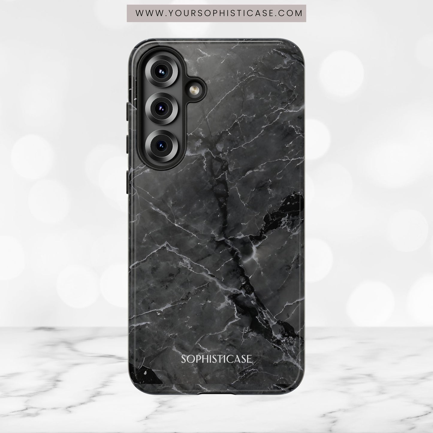 Marble Opulence in Black - iPhone Case, Samsung Galaxy Case, Google Pixel Case