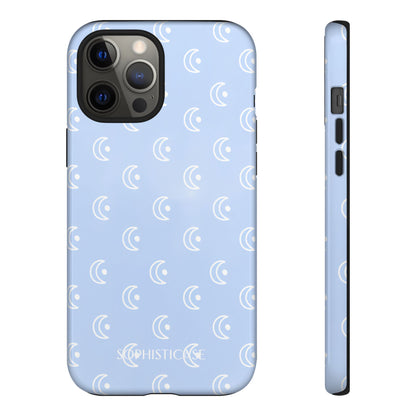 Moon Phase in Baby Blue - Tough Phone Case for iPhone