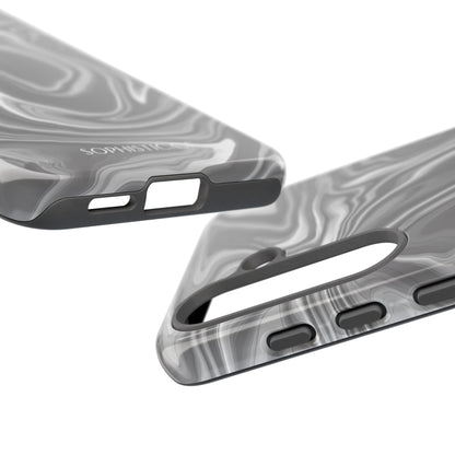 Liquid Dreams in Charcoal - Tough Phone Case