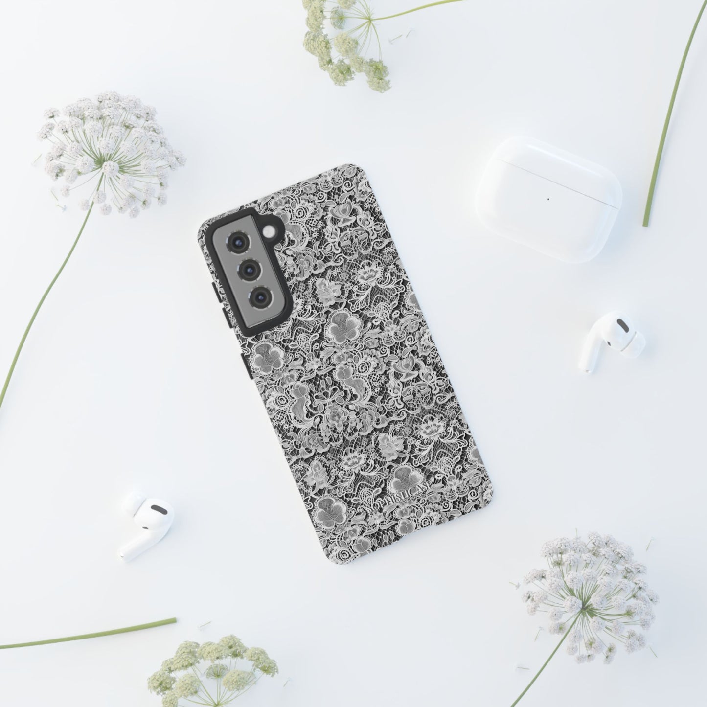 Luxe Lace in Black - Tough Phone Case