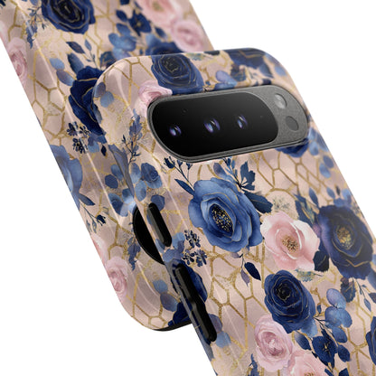 Royal Floral in Navy Blush - Tough Phone Case