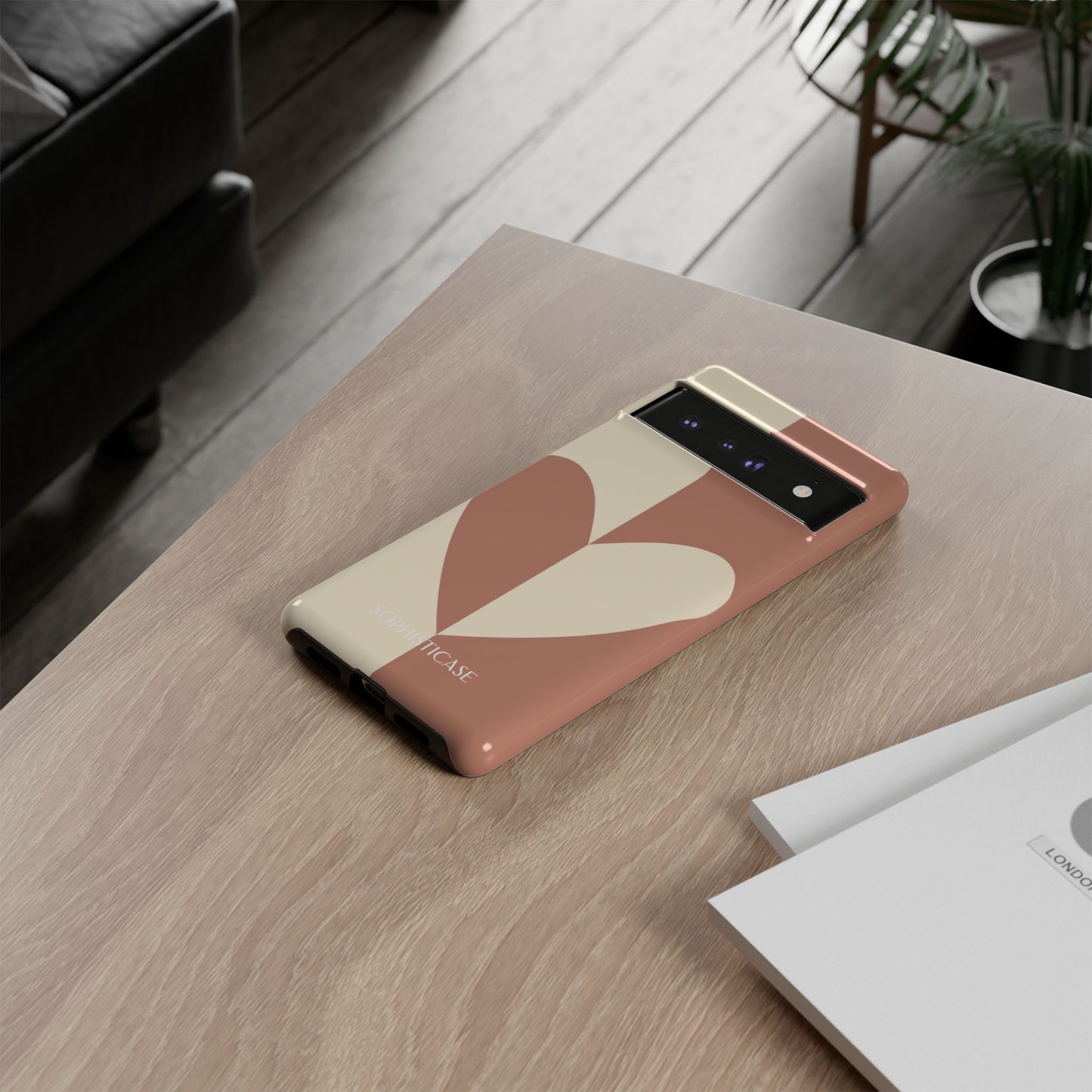 Be Mine in Brown and Cream - iPhone Case, Samsung Galaxy Case, Google Pixel Case