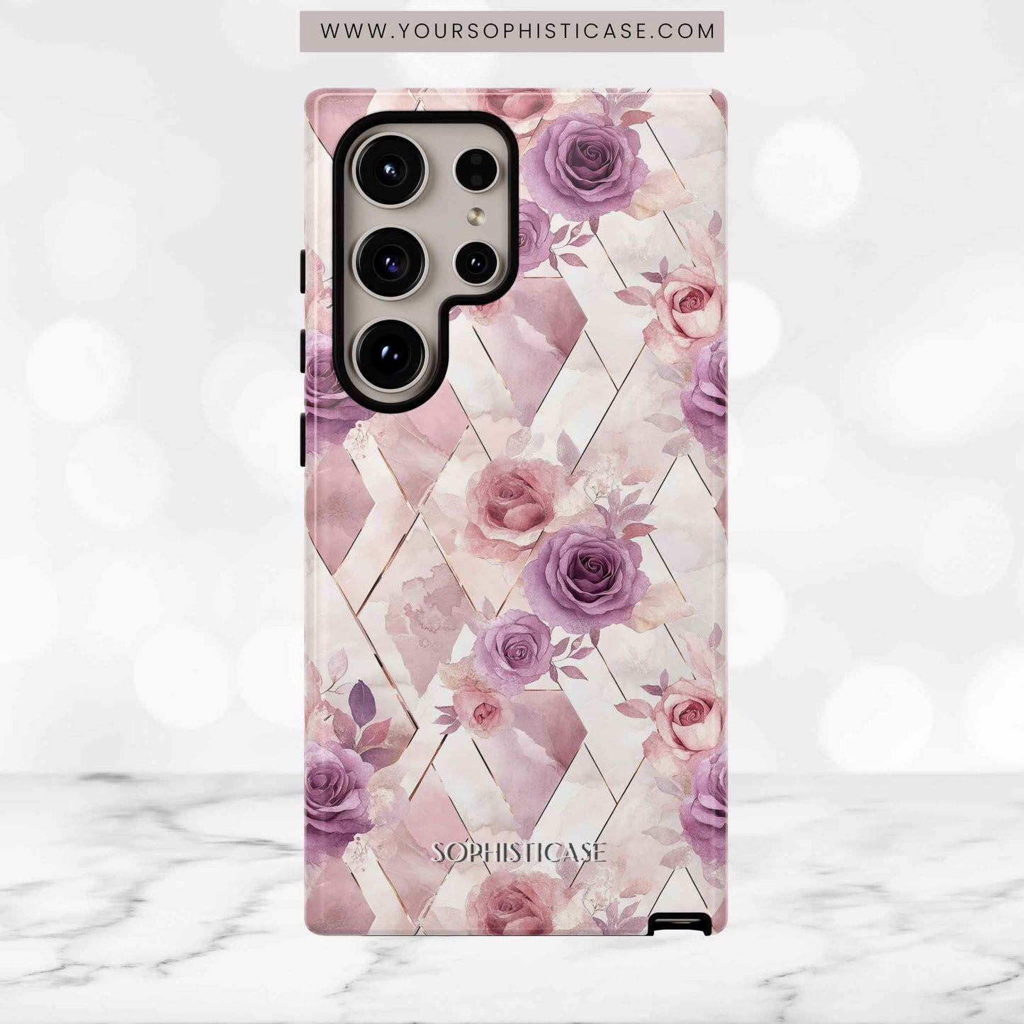 Royal Floral in Mauve Rose - Tough Phone Case