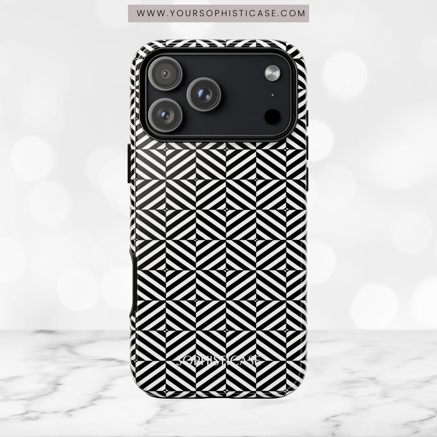 Illusions in Black - iPhone Case
