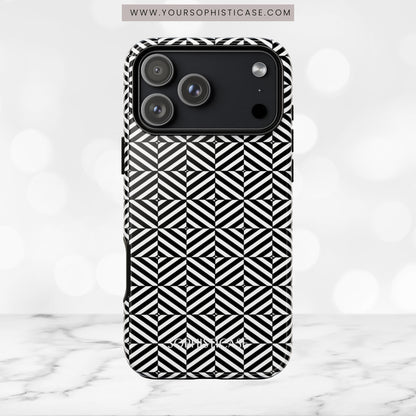 Illusions in Black - iPhone Case