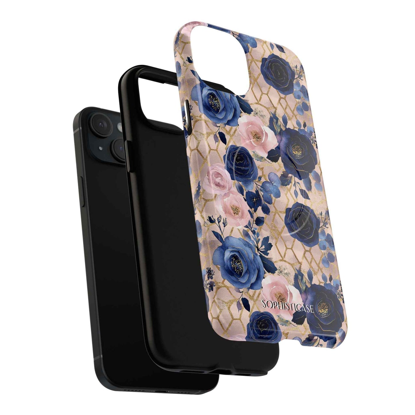 Royal Floral in Navy Blush - iPhone Magsafe Case