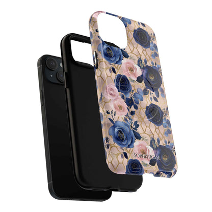 Royal Floral in Navy Blush - iPhone Magsafe Case