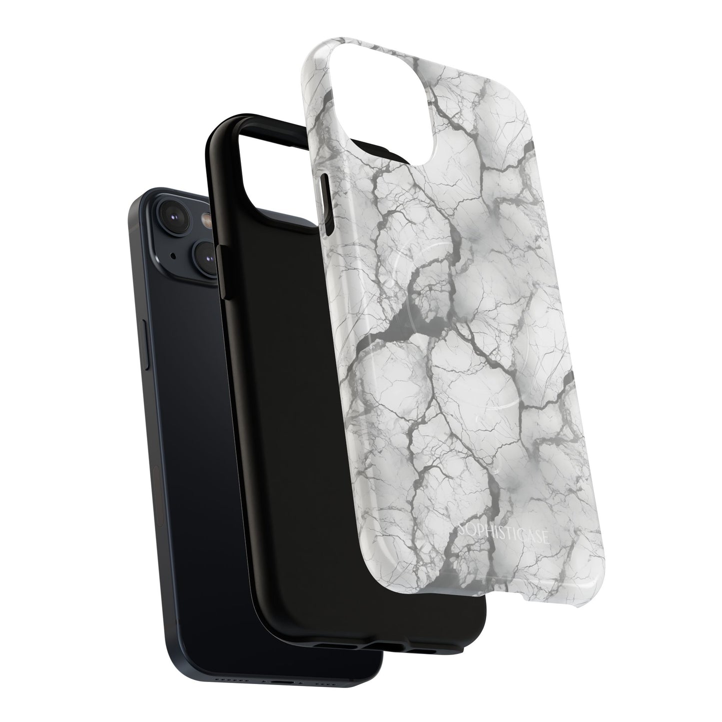Marble Opulence in Charcoal Grey - Magsafe Case