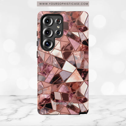 Rose' Runway in Merlot Mosaic - Tough Phone Case