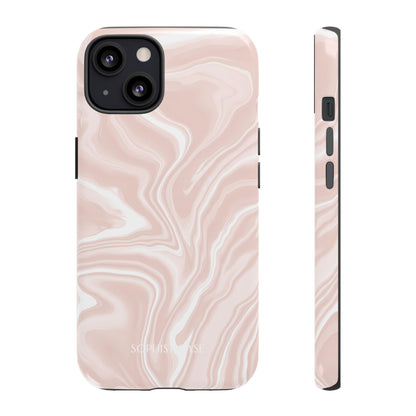 Liquid Dreams in Neutral Beige - iPhone Case
