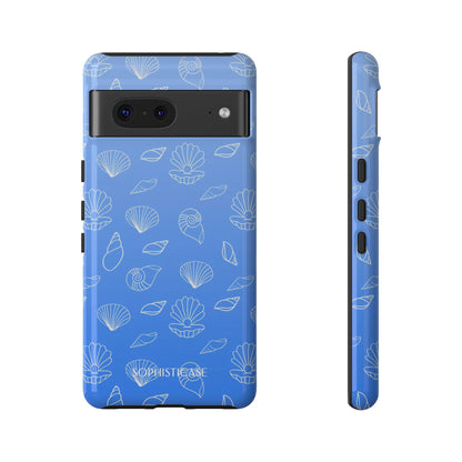 Seashell Society in Ocean Blue - iPhone Case, Samsung Galaxy Case, Google Pixel Case