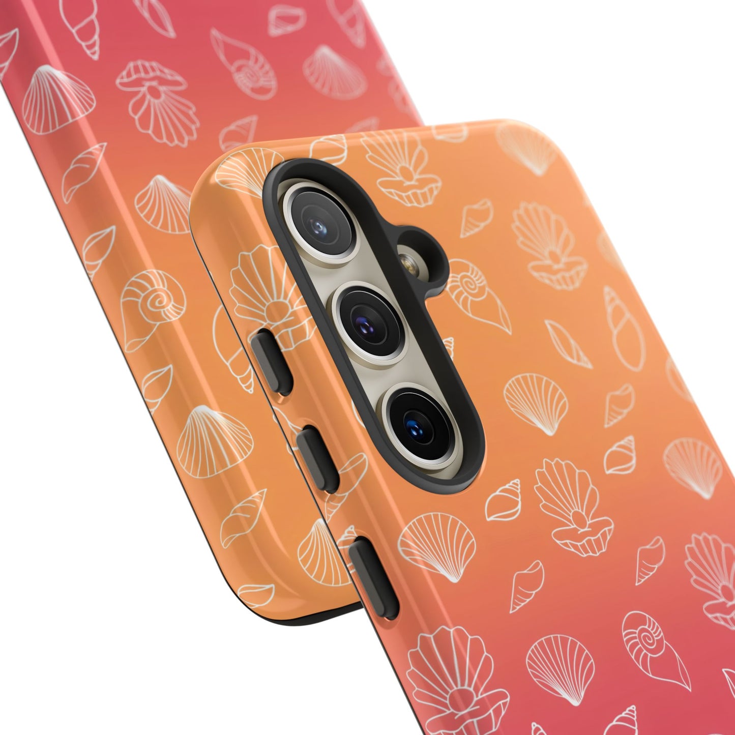 Seashell Society in Sunset Orange - iPhone Case, Samsung Galaxy Case, Google Pixel Case