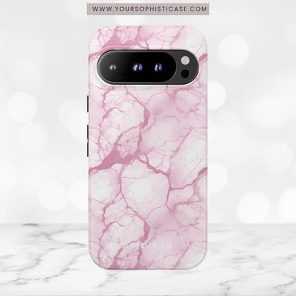Marble Opulence in Pink - Tough Phone Case