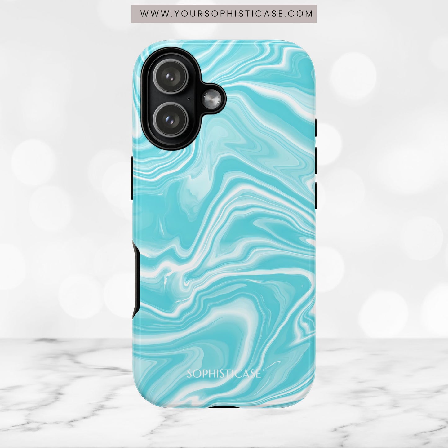Liquid Dreams in Aqua - iPhone Case