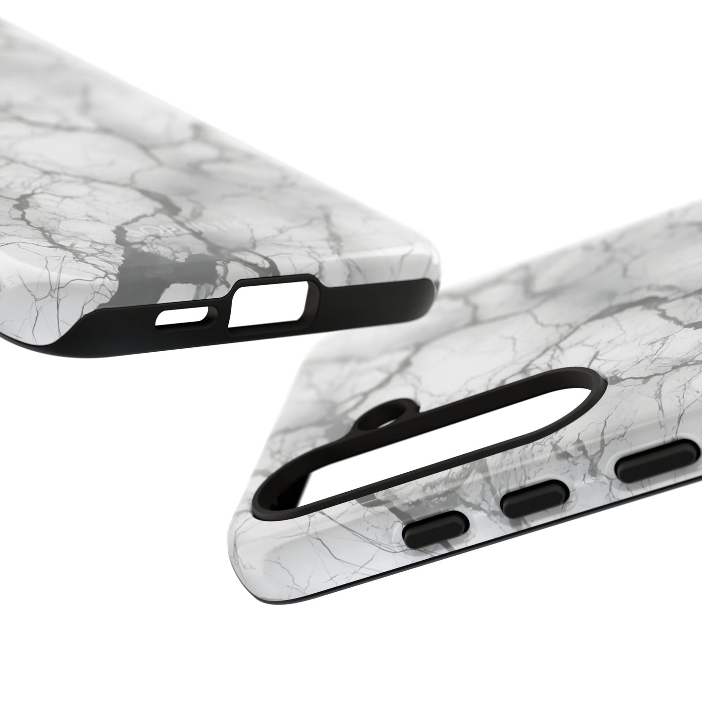 Marble Opulence in Charcoal Grey - Tough Phone Case