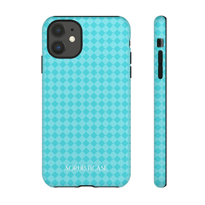 Diamond Diva in Aqua - Drop Proof Phone Case for iPhone