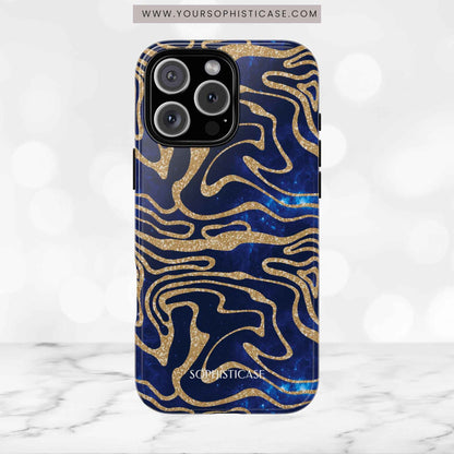Cosmic Zebra in Blue - iPhone Case, Samsung Galaxy Case, Google Pixel Case