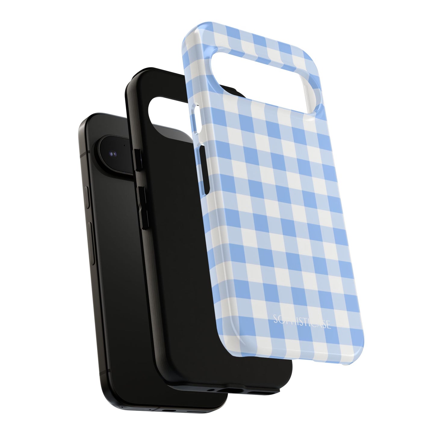Gingham in Blue - iPhone Case, Samsung Galaxy Case, Google Pixel Case
