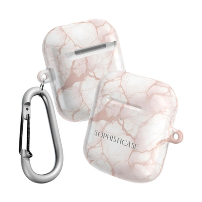AirPod Cases - Marble Opulence in Neutral Beige