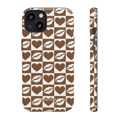 Belle Amie in Deep Brown - Galentines Release - Shockproof Phone Case for iPhone, Samsung Galaxy and Google Pixel