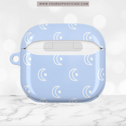 AirPod Cases - Moon Phase in Baby Blue