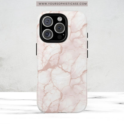 Marble Opulence in Neutral Beige - Magsafe Case