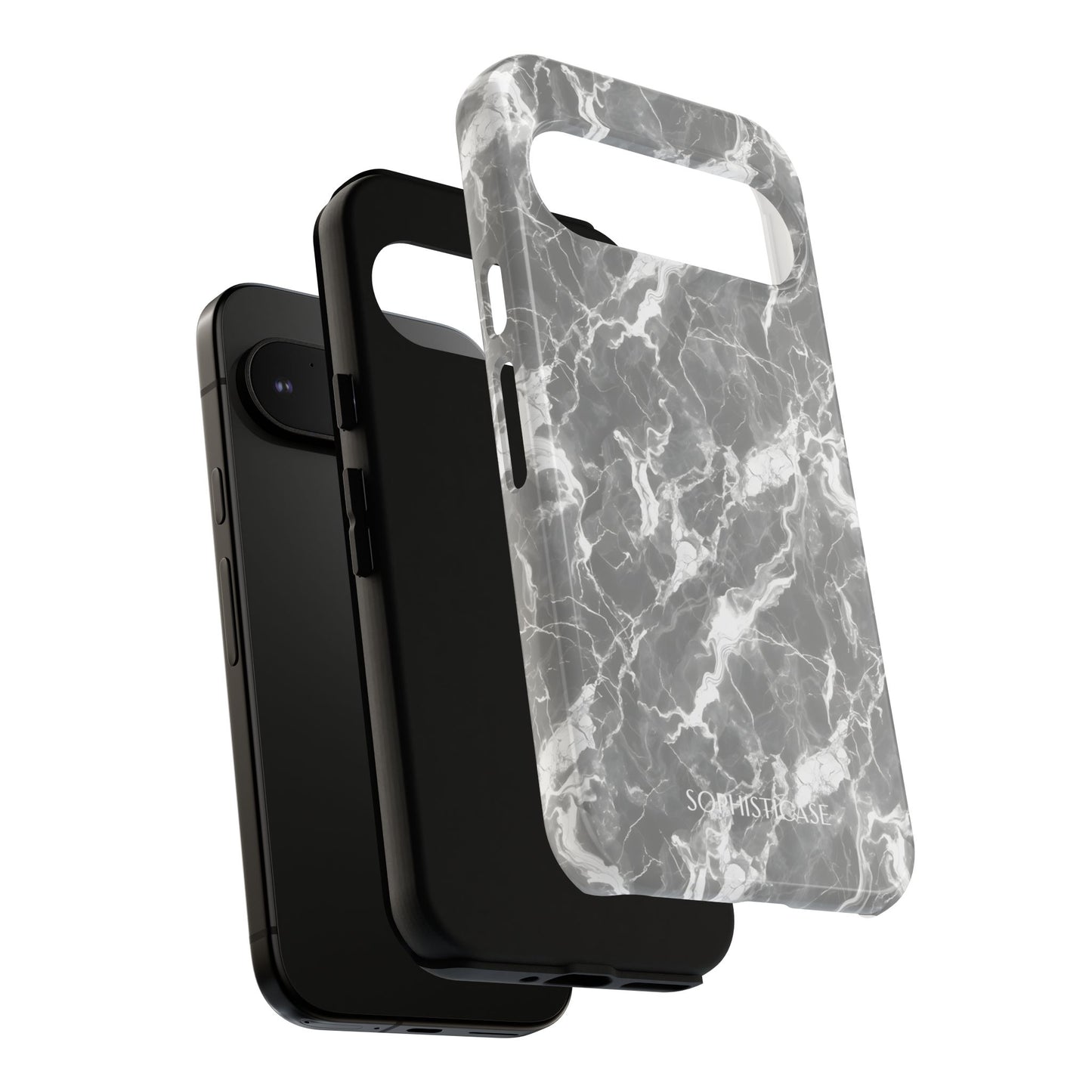 Marble Crush in Charcoal Grey - iPhone Case, Samsung Galaxy Case, Google Pixel Case