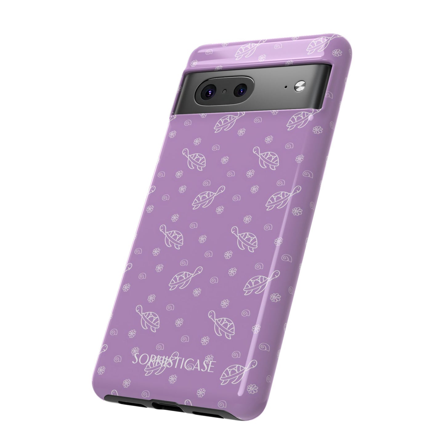 Turtle Island in Purple - Drop Proof Phone Case for Google Pixel