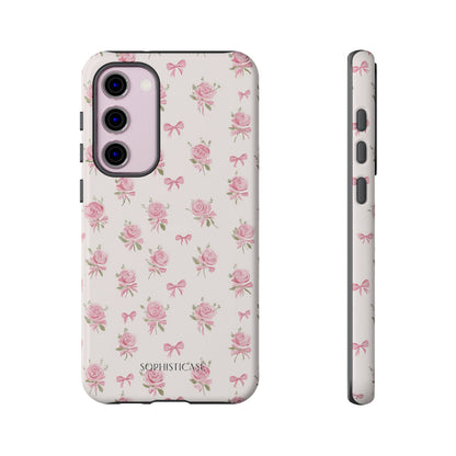 The Sweetest Thing in Coquette Roses and Bows - iPhone Case, Samsung Galaxy Case, Google Pixel Case