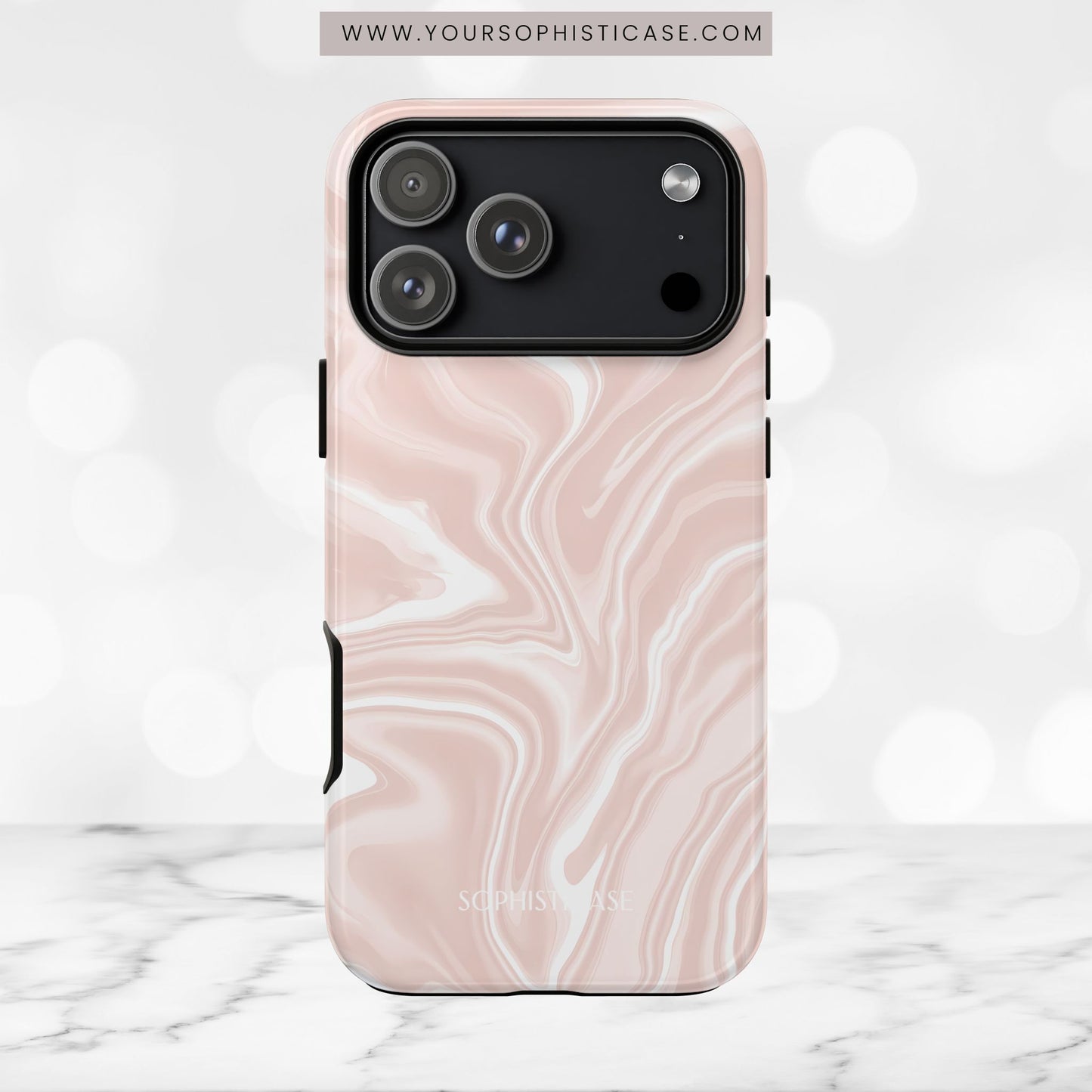 Liquid Dreams in Neutral Beige - Tough Phone Case