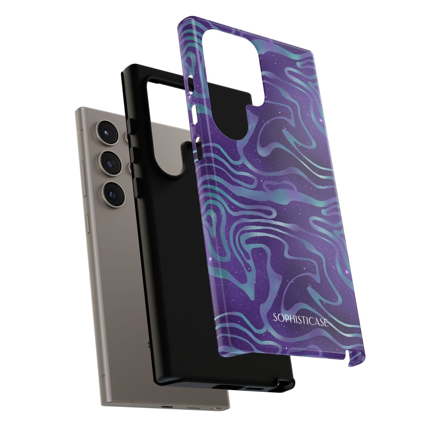 Cosmic Zebra in Blue & Purple - iPhone Case, Samsung Galaxy Case, Google Pixel Case