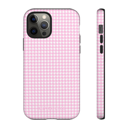 Houndstooth in Pink - iPhone Case, Samsung Galaxy Case, Google Pixel Case