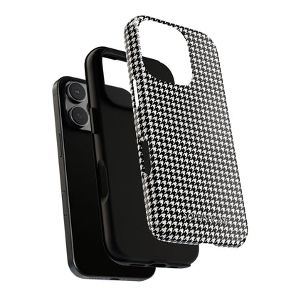 Houndstooth in Black - Drop Proof Phone Case for iPhone