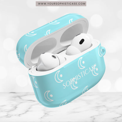 AirPod Cases - Moon Phase in Aqua