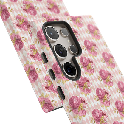 Rose Diamond Romance in Sienna - Tough Phone Case