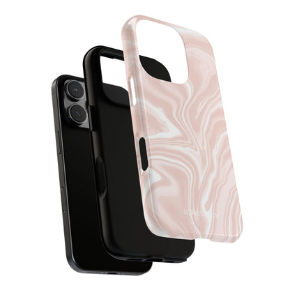Liquid Dreams in Neutral Beige - iPhone Case