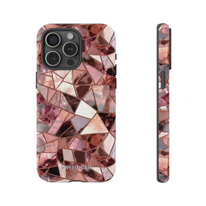 Rose' Runway in Merlot Mosaic - Tough Phone Case
