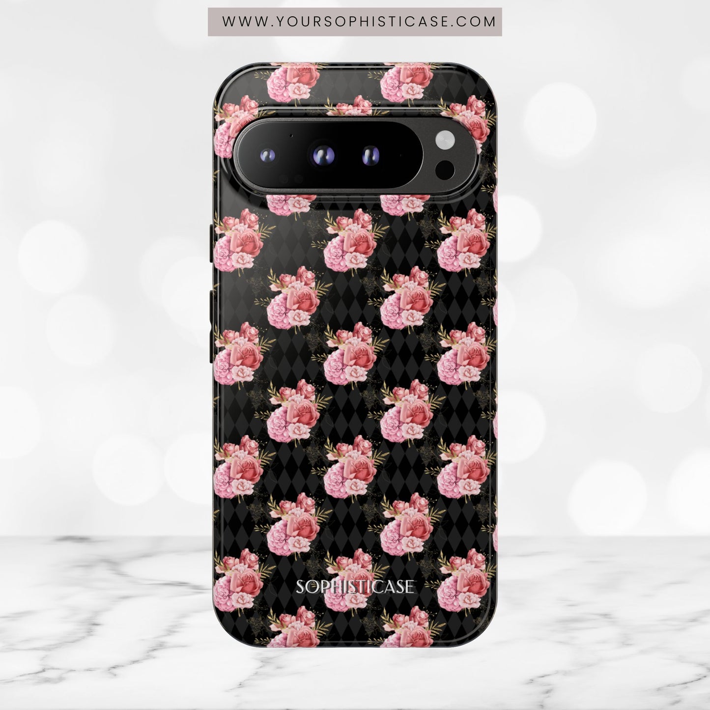 Rose Diamond Romance in Vivienne - Tough Phone Case