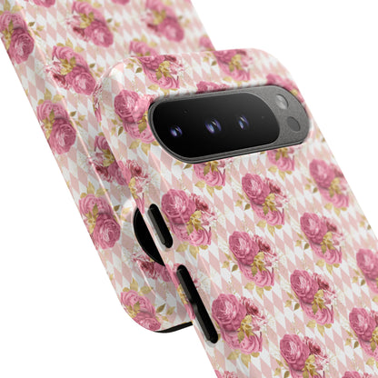 Rose Diamond Romance in Sienna - Tough Phone Case