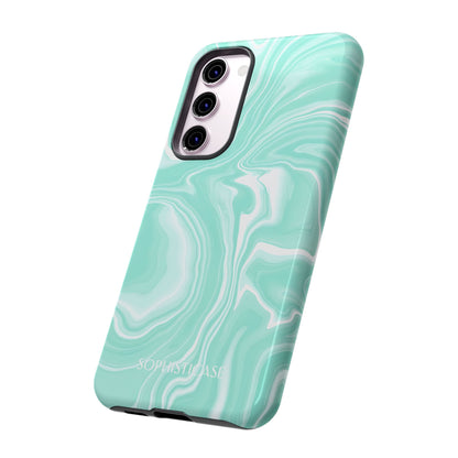 Liquid Dreams in Green - Drop Proof Phone Case for Samsung Galaxy