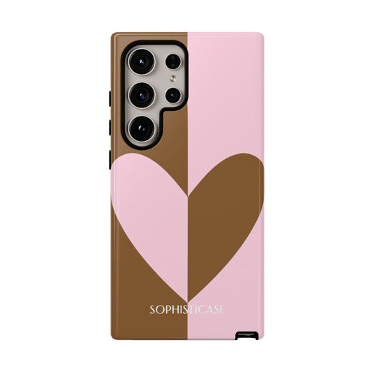 Be Mine in Pink and Brown - Tough Phone Case for Samsung Galaxy