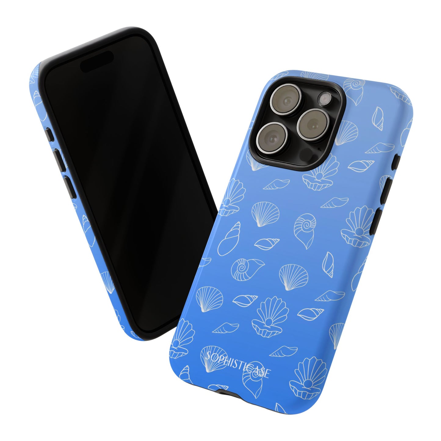 Seashell Society in Ocean Blue - iPhone Case, Samsung Galaxy Case, Google Pixel Case