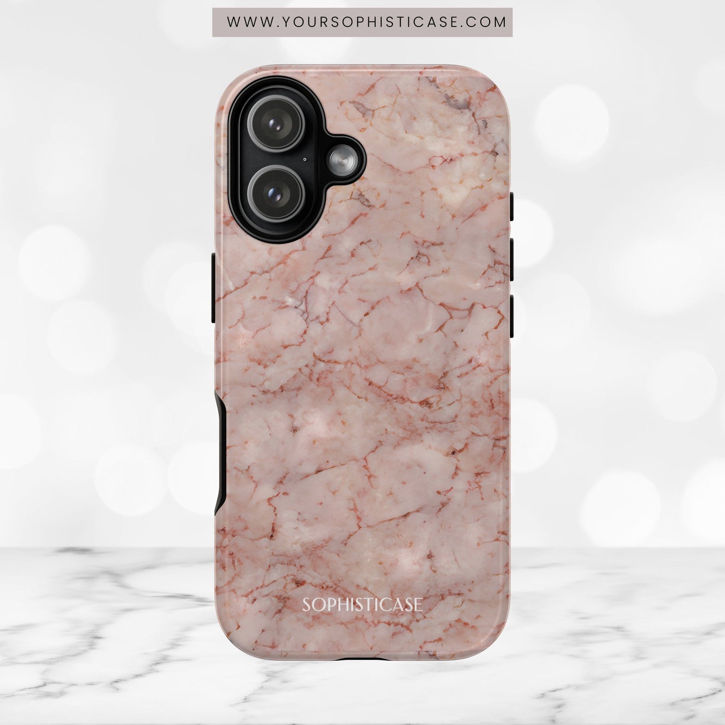 Marble Opulence in Pink - iPhone Case, Samsung Galaxy Case, Google Pixel Case