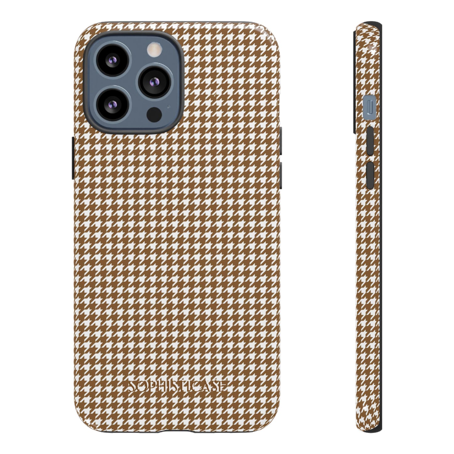 Houndstooth in Brown - iPhone Case, Samsung Galaxy Case, Google Pixel Case